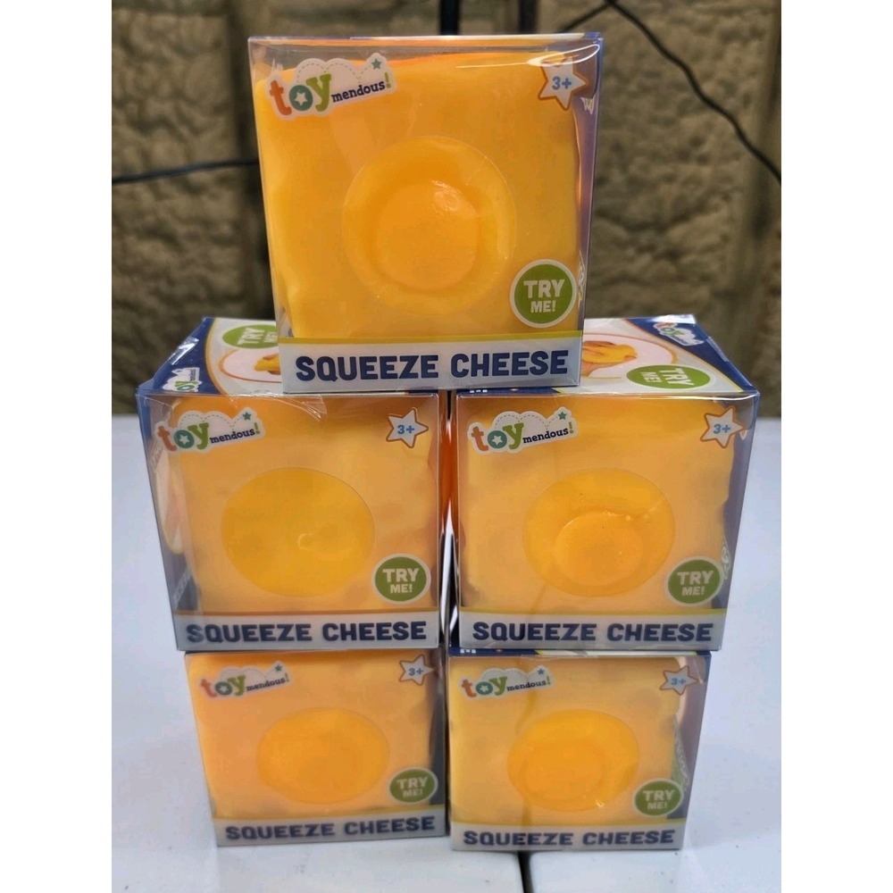 Squeeze Cheese Large Squishy Toy Toymendous New in Box US Seller LOT OF 5
